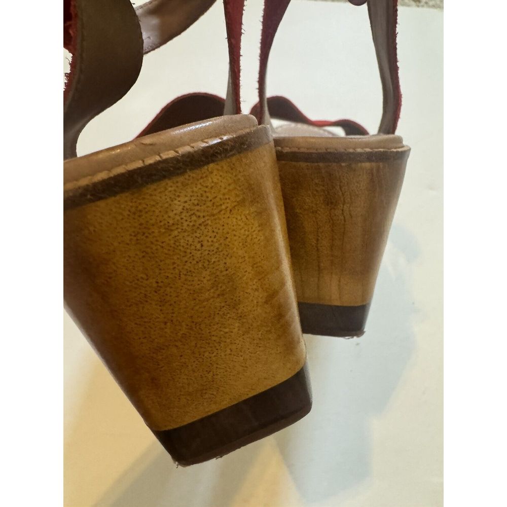 Bernardo Womens Orange Suede Kate Calf Ankle Strap Heels Size 11m — image 4 of 7